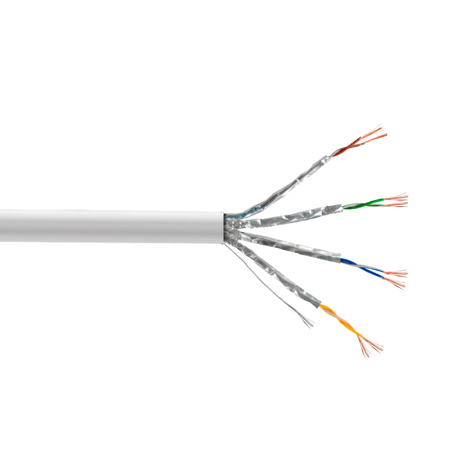 Cable Patch Inyectado Multifilar 10m Blanco CAT6A U/FTP