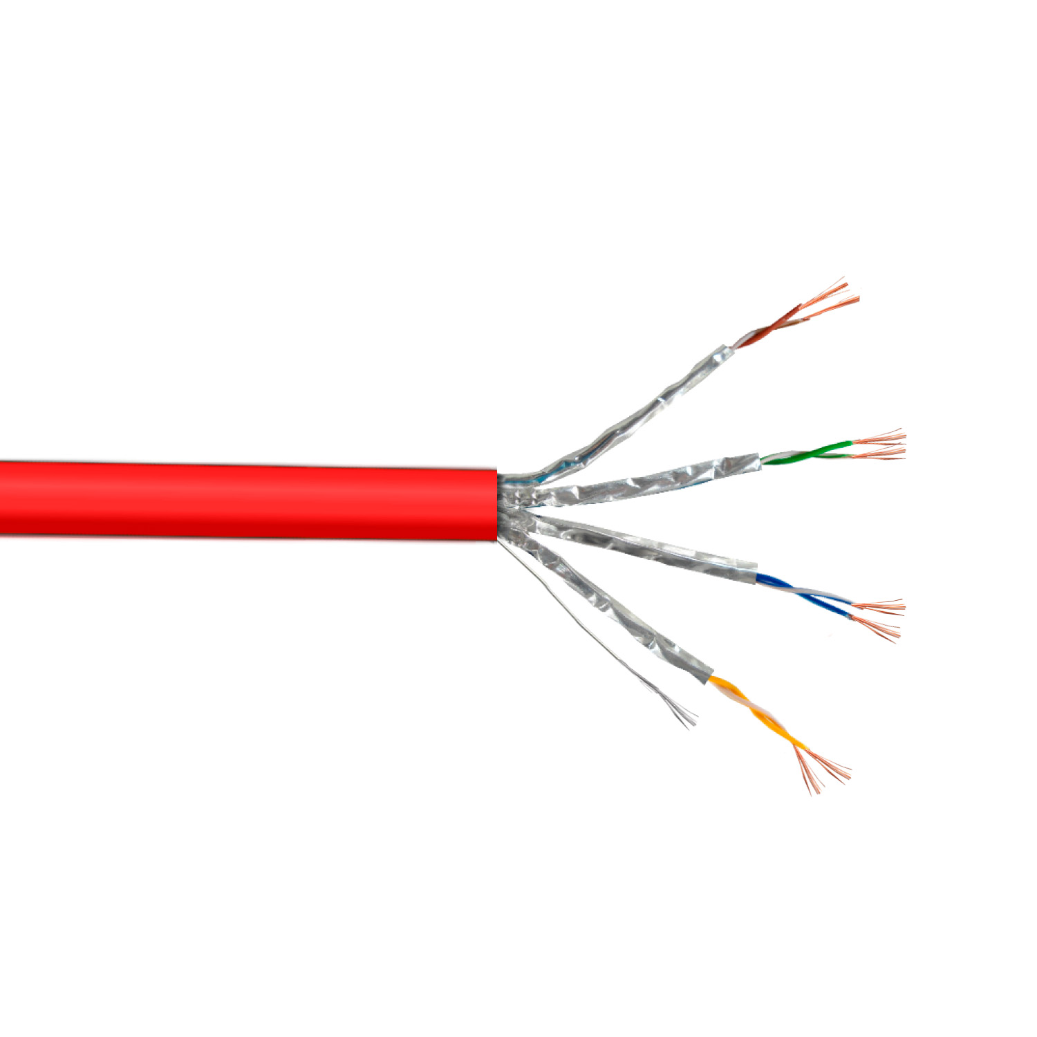Cable Patch Inyectado Multifilar 10m Rojo CAT6A U/FTP