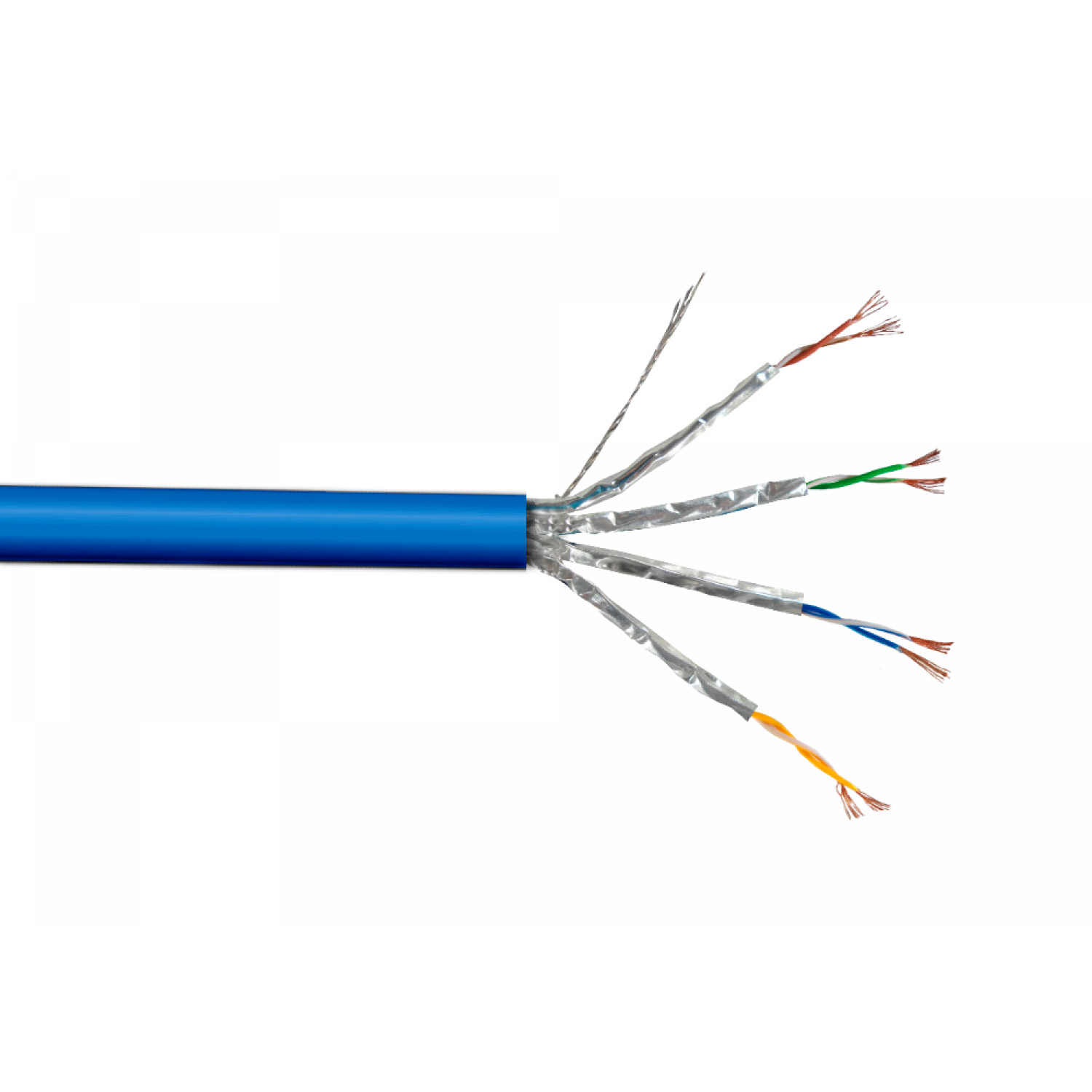 Cable Patch Inyectado Multifilar 15m Azul CAT6A U/FTP
