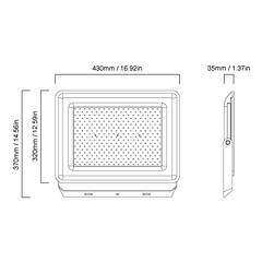 Proyector LED 300W 25000lm Blanco Cálido 3000K IP65