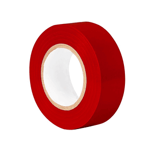 Cinta Aislante PVC Económica 17mm x 10mts Rojo