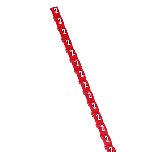 Marcador para Cable Número 2 Rojo 0,5-1,5mm Tira 10U
