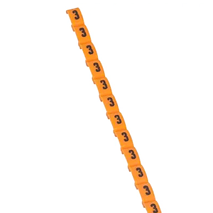 Marcador para Cable Número 3 Naranjo 0,5-1,5mm Tira 10U