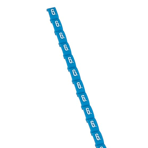 Marcador para Cable Número 6 Azul 1,5-2,5mm Tira 10U