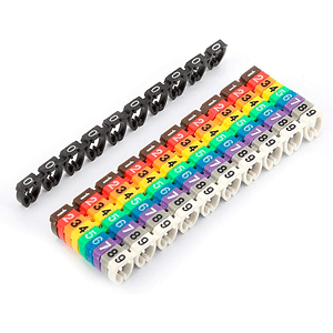 Marcador para Cable Número 6 Azul 4-6mm Tira 10U