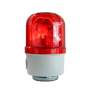 Baliza Giratoria con Sirena 220V Roja 