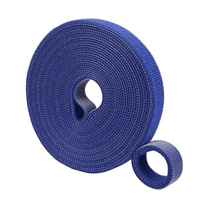 Amarra Velcro Doble Faz Clásica 20mm Rollo 20 Metros Azul