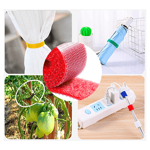 Amarra Velcro Doble Faz Clásica 20mm Rollo 20 Metros Rojo