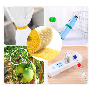 Amarra Velcro Doble Faz Clásica 20mm Rollo 20m Amarillo