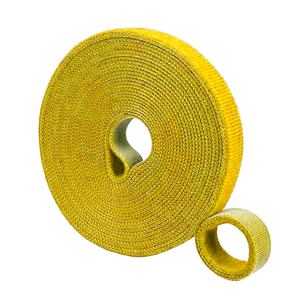 Amarra Velcro Doble Faz Clásica 20mm Rollo 25m Amarillo 1