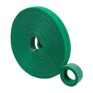 Amarra Velcro Doble Faz Clásica 20mm Rollo 20 Metros Verde