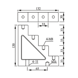 Aislador tipo Escalera de Resina 4x30 con Pernos