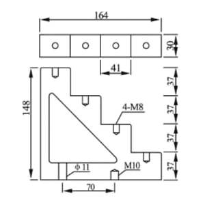 Aislador tipo Escalera de Resina 4x40