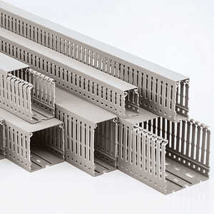 Canaleta Ranurada 80x100mm 2 metros Color Gris