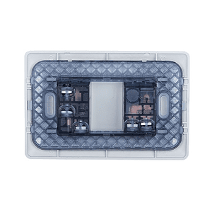 Interruptor Simple 9/12 + Enchufe Simple 10A 220V Champagne