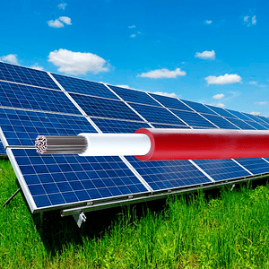 Cable Solar 6mm 1,8KV Libre de Halógenos Rojo 100 Metros