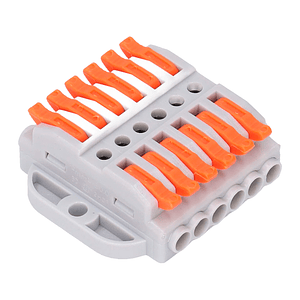 Conector Rápido Empalme Fast Clip Wago 6 Vías