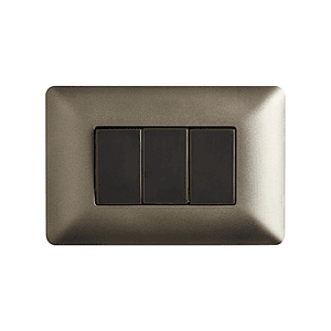 Interruptor Triple 9/32 10A 220V Color Café