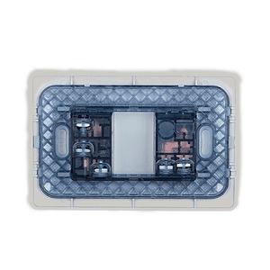 Interruptor Simple 9/12 + Enchufe Simple 10A 220V Café