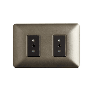 Enchufe Doble 2P+T 10A 220V Color Café 4917
