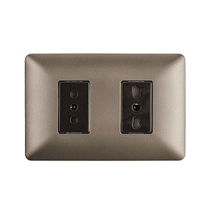 Enchufe Doble 10A + Enchufe 10/16A 220V Color Cafe