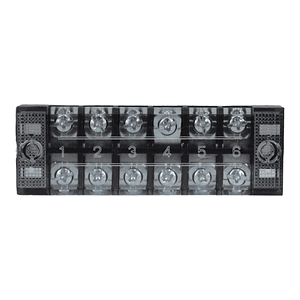 Regleta Aislada de Conexión 6 Polos 25A 600V