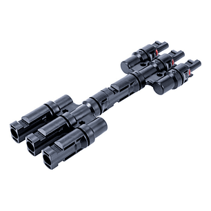 Par Conectores Fotovoltaico MC4 Triples Hembra-Macho 30A