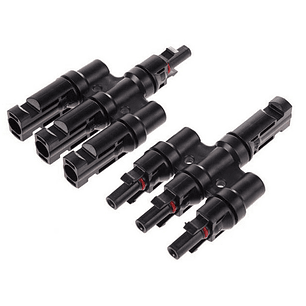 Par Conectores Fotovoltaico MC4 Triples Hembra-Macho 30A