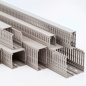 Canaleta Ranurada 100x100mm 2 metros Color Gris