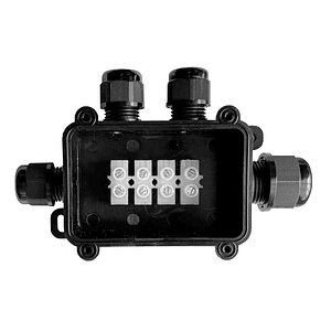 Caja Estanca de Conexión 1x3 Negra IP68