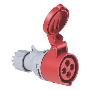 Enchufe Industrial Hembra Volante 3P+T 32A 380V IP44