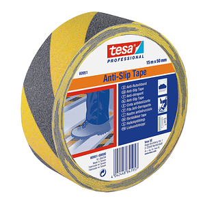Cinta Antideslizante Profesional Amarillo Negro 50mm 15m