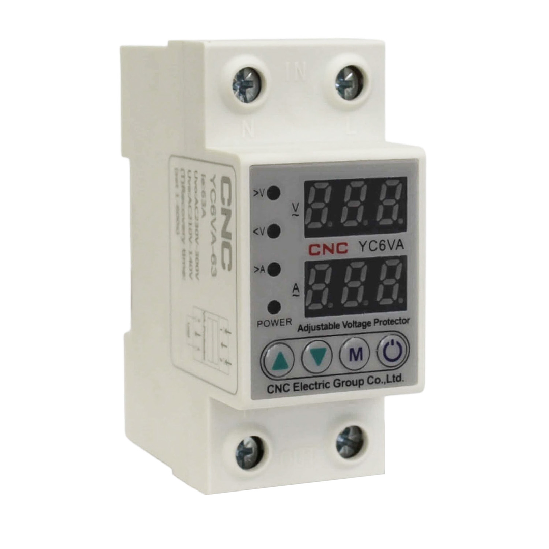 Protector de Voltaje y Corriente Monofásico 220VAC 63A 1