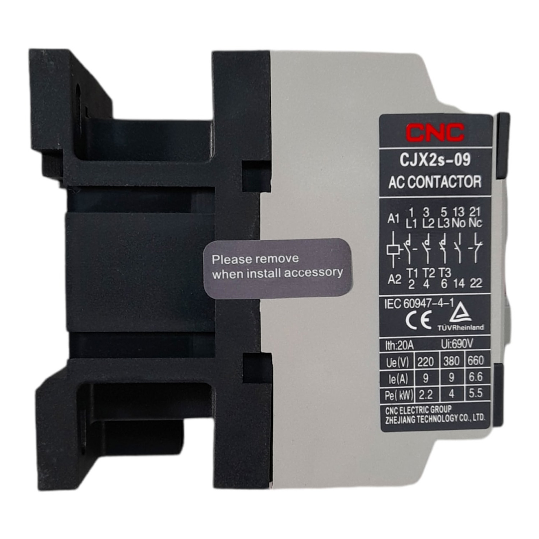 Contactor Trifasico CJX2s 9A Bobina 220V 1NO 1NC 3