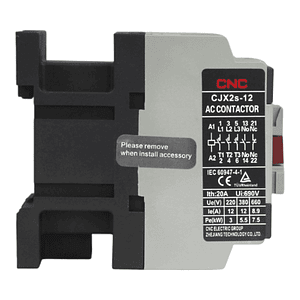 Contactor Trifasico CJX2s 12A Bobina 220V 1NO 1NC
