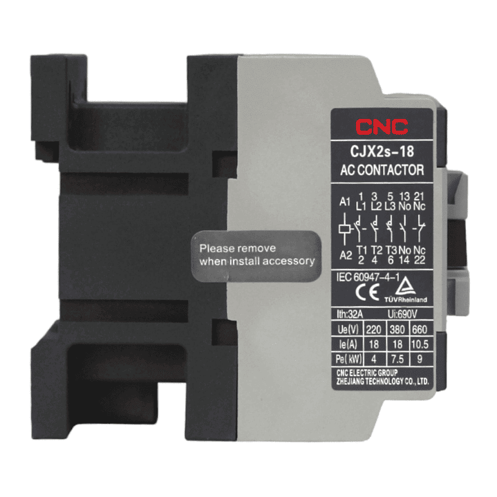 Contactor Trifasico CJX2s 18A Bobina 220V 1NO 1NC 2