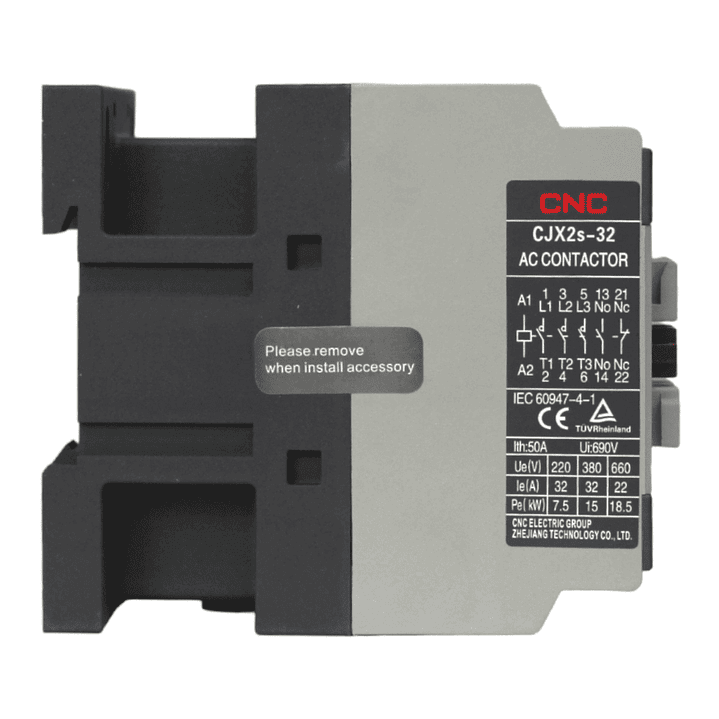 Contactor Trifasico CJX2s 32A Bobina 220V 1NO 1NC 2