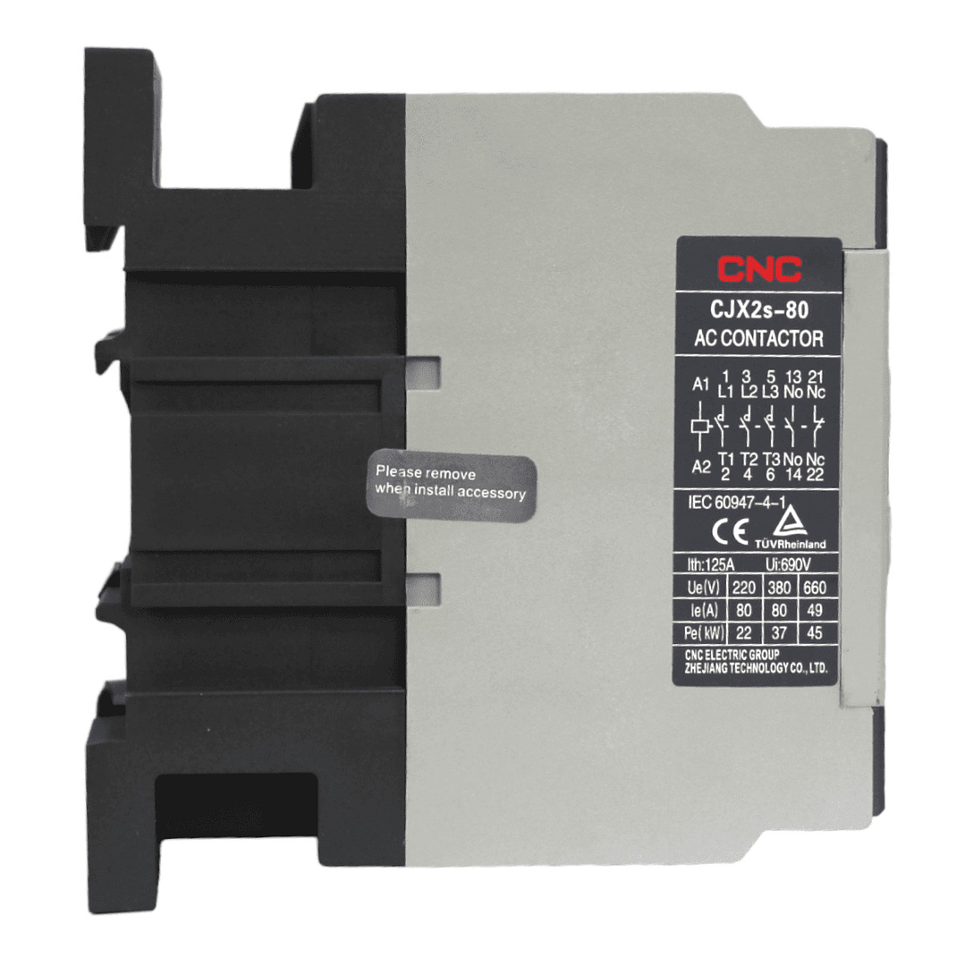 Contactor Trifasico CJX2s 80A Bobina 220V 1NO 1NC 2