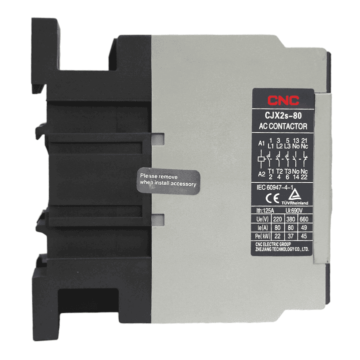 Contactor Trifasico CJX2s 80A Bobina 220V 1NO 1NC 2