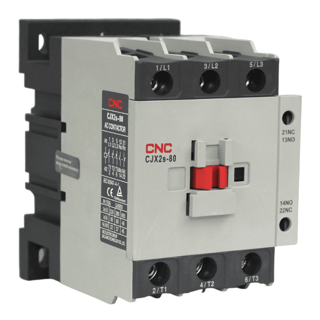Contactor Trifasico CJX2s 80A Bobina 220V 1NO 1NC 1