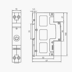 Interruptor Inteligente WiFi 1P+N 40A 30mA 240V CNC
