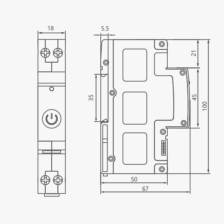 Interruptor Inteligente WiFi 1P+N 40A 30mA 240V CNC 2
