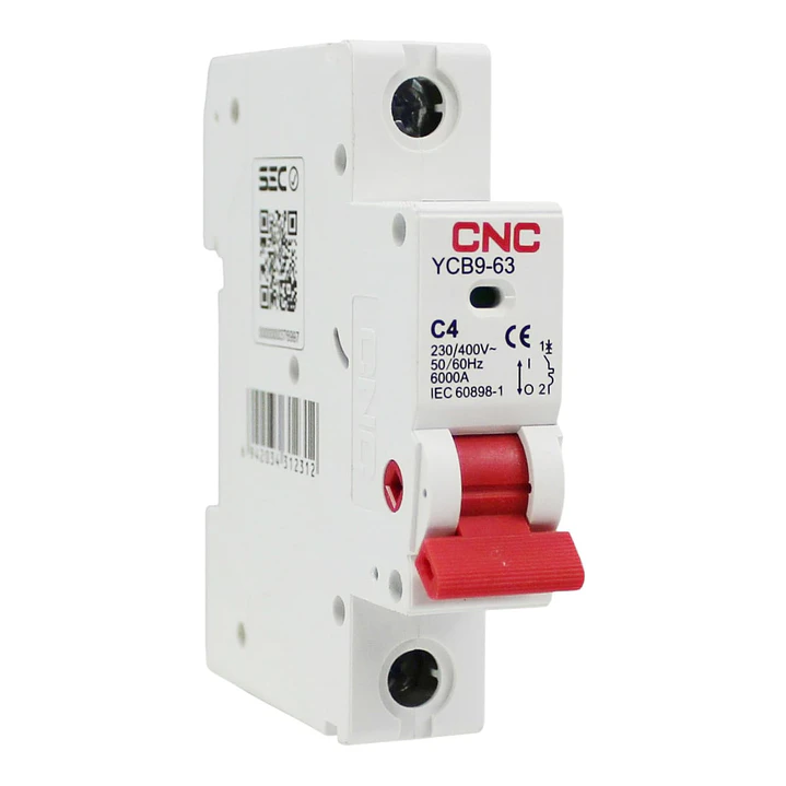 Interruptor Automático 1x4A Curva C 6kA CNC YCB9-63 1
