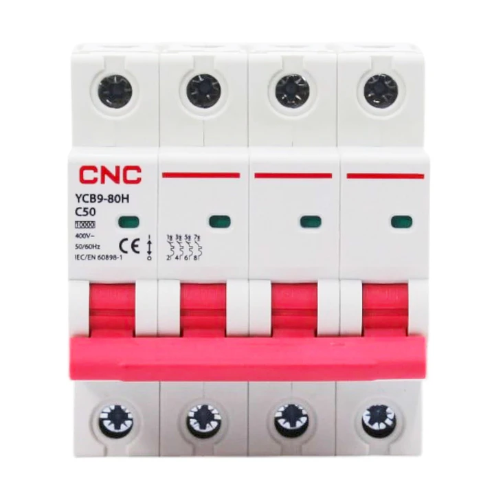 Interruptor Automático 4x50A Curva C 10kA CNC YCB9-63 1