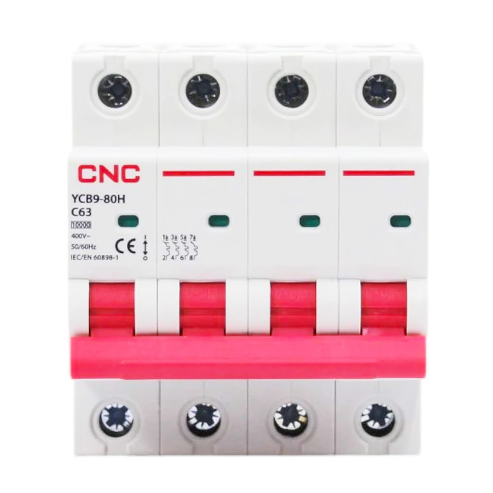 Interruptor Automático 4x63A Curva C 10kA CNC YCB9-63 1