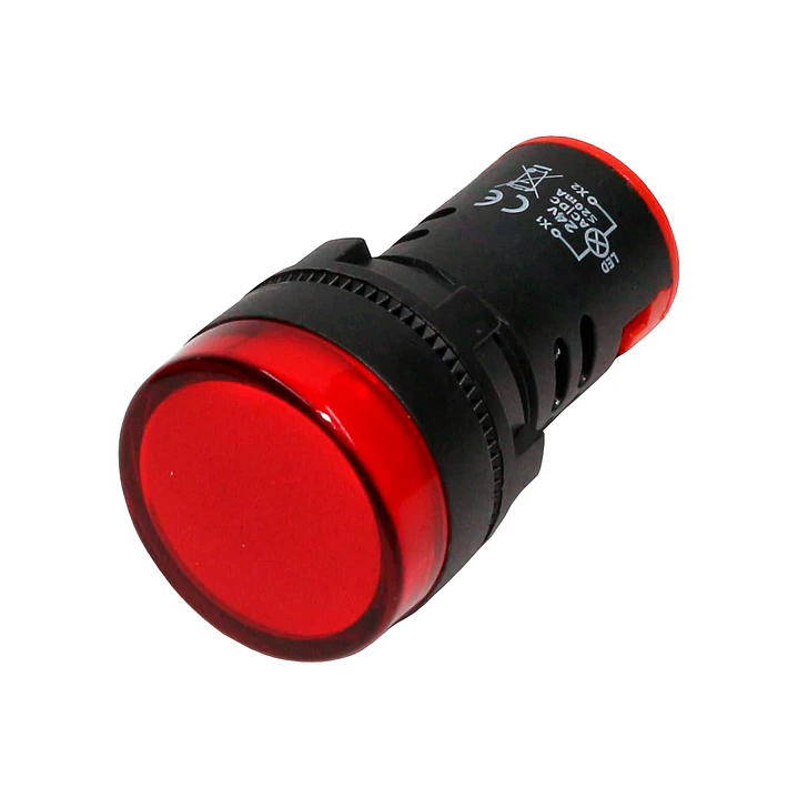 Luz Piloto LED 22mm 24V Rojo IP54 1