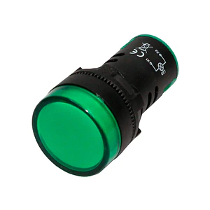 Luz Piloto LED 22mm 220V Verde IP54