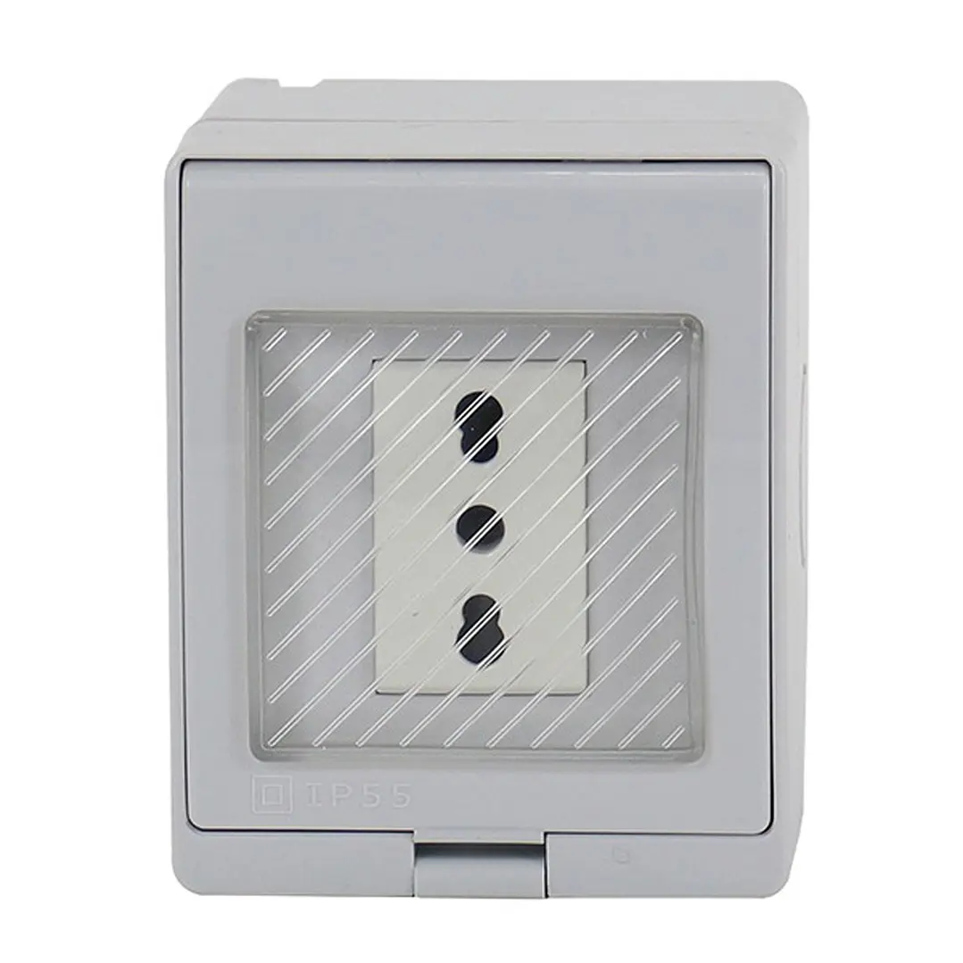 Hidrobox Sobrepuesto Enchufe Simple 10/16A 250V 1