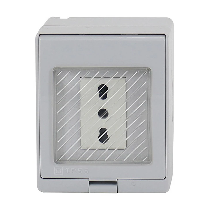 Hidrobox Sobrepuesto Enchufe Simple 10/16A 250V 1