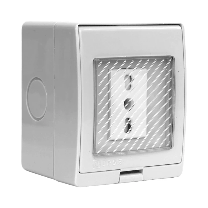 Hidrobox Sobrepuesto Enchufe Simple 10/16A 250V 3